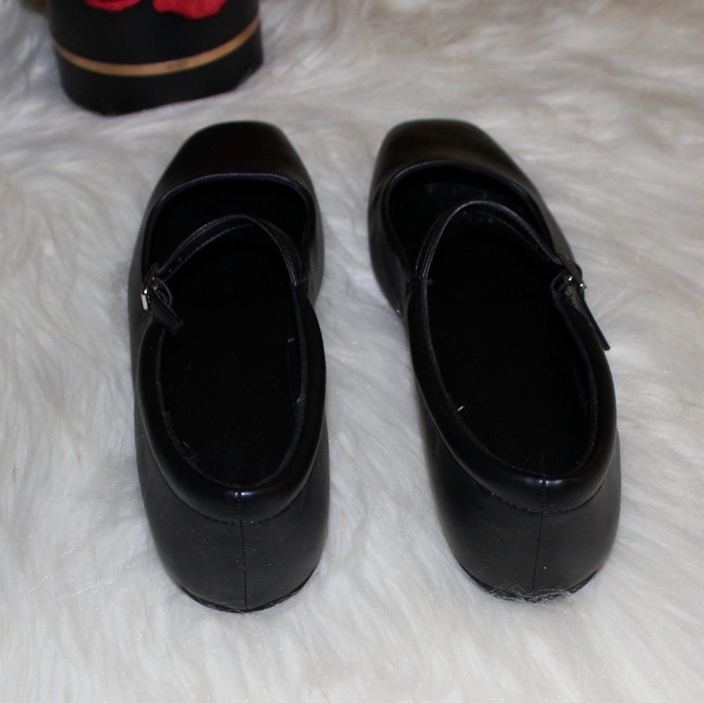 Wild Fable Women's 11 Black Elsa Square Toe Mary Jane Ballet Flats Shoes - Picture 6 of 16